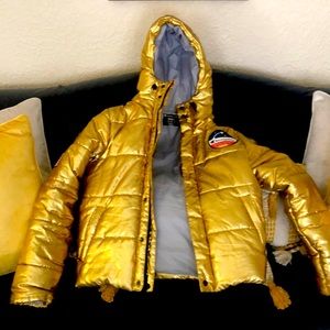 Metallic gold champion women coat size small